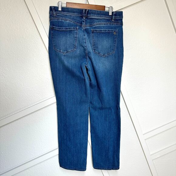Democracy "Ab" Solution Tapered Straight Leg Jeans High Rise Distress Sz: 14 - Picture 2 of 10